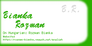 bianka rozman business card